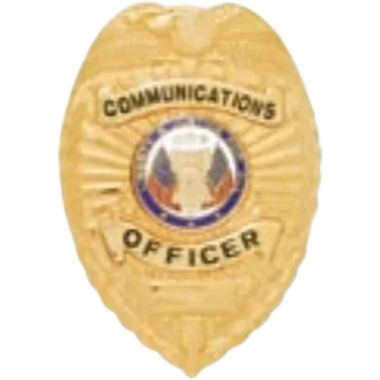 Communications Officer Shield Breast Badge Gold