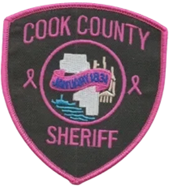 IL Illinois Cook County Sheriffs Police Shoulder Patch Pink