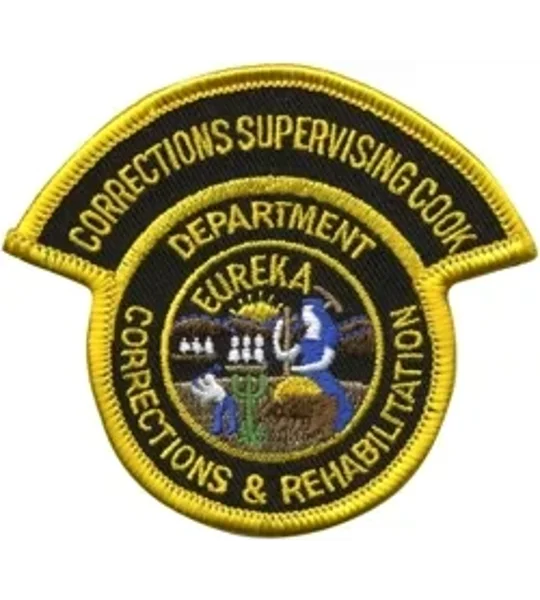 CA California State Department of Corrections Patch Circle Cook