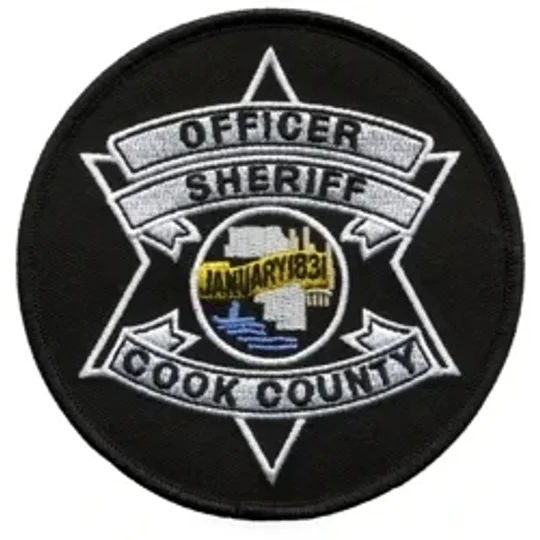 IL Illinois Cook County Sheriffs Patch Officer Silver Black