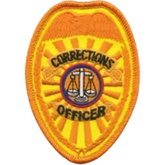 Chest Badge Jail Corrections Officer Gold
