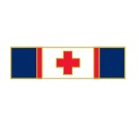 Commendation Merit Bar Life Saving Red White Blue Gold Outline