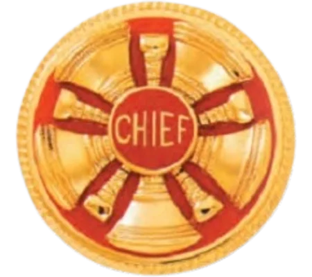 Hat Pin Bugles Disc 5 Bugle Gold - Red Chief Screw Post