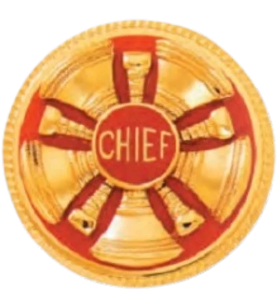 Hat Pin Bugles Disc 5 Bugle Gold - Red Chief Screw Post