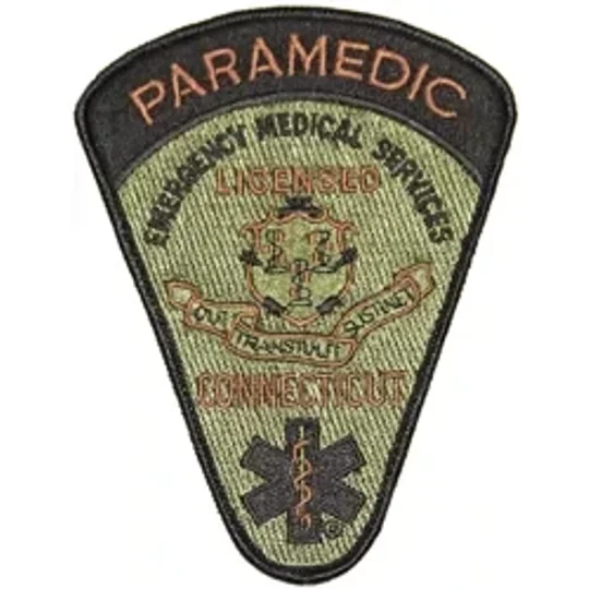 CT Connecticut EMS Emergency Services EMTP Shoulder Patch Subdued