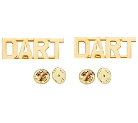 Collar Pins Insignia Numbers 3/8'' DART Gold