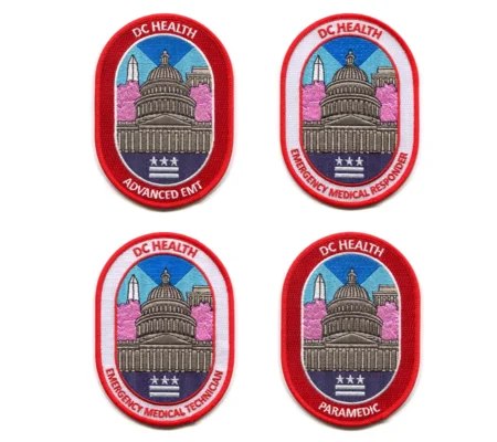 DC District of Columbia EMS Shoulder Patch Collection 4 Pack