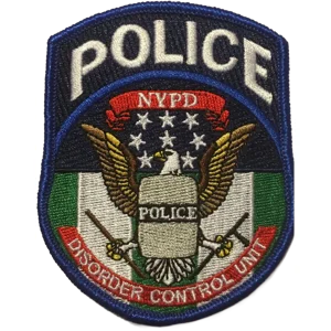 NYPD City of New York Disorder Unit Patch