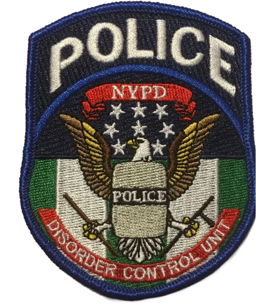 NYPD City of New York Disorder Unit Patch