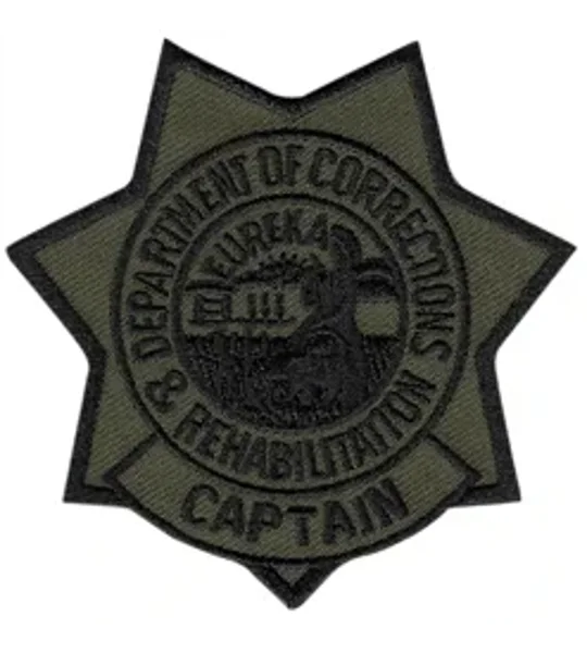 CA California Depart of Corrections Rehab Patch Star Captain Subdued