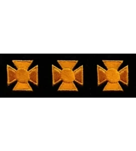 Maltese Cross Years of Service Felt Class A Sleeve Dark Gold on Black