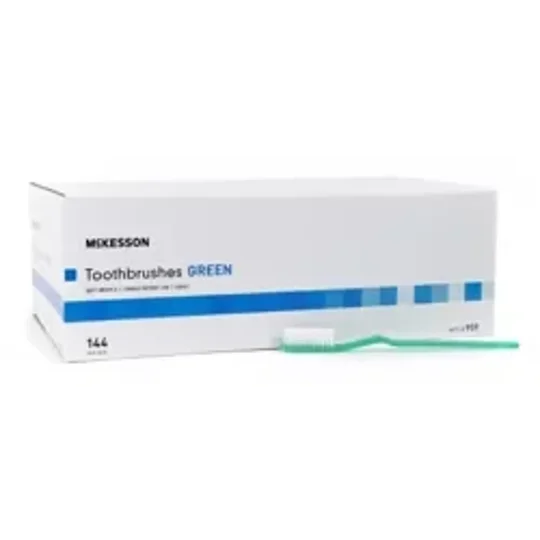 Toothbrush McKesson Green Adult Soft
