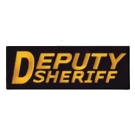 Deputy Sheriff SO Back Patch Large 3 x 9 Gold on Black