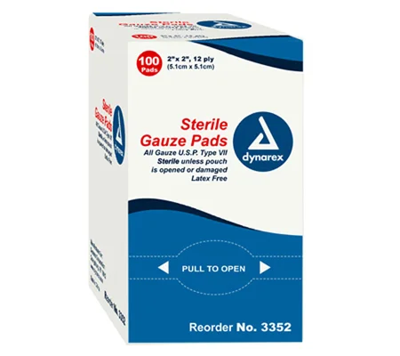 Gauze Sponge Gauze 12-Ply 2 X 2 Inch Square Sterile