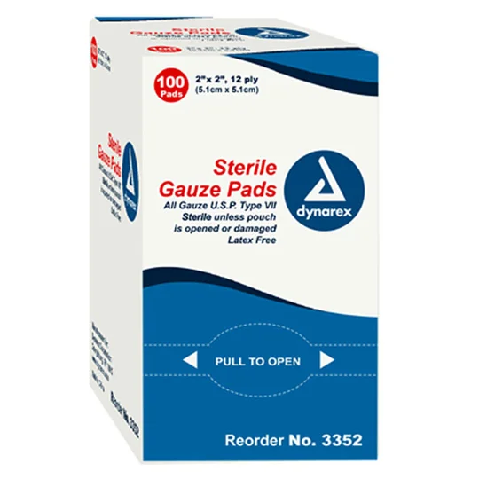 Gauze Sponge Gauze 12-Ply 2 X 2 Inch Square Sterile
