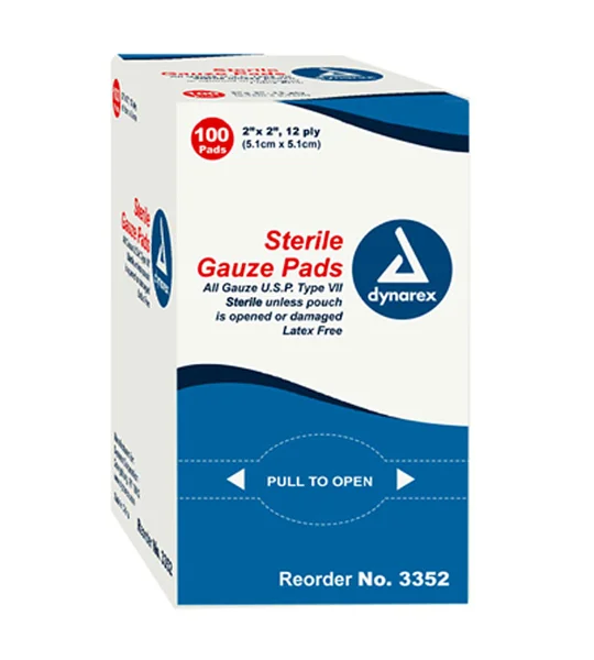 Gauze Sponge Gauze 12-Ply 2 X 2 Inch Square Sterile