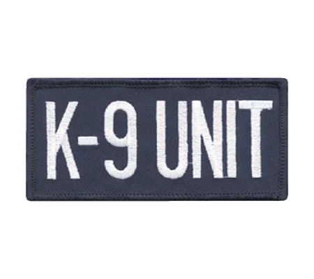 K9 Unit Dog Patch Sheriff Police 2 x 4 White on Midnight