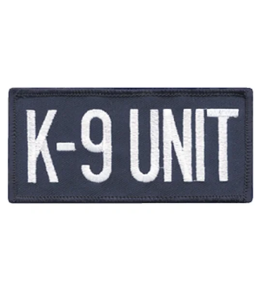 K9 Unit Dog Patch Sheriff Police 2 x 4 White on Midnight