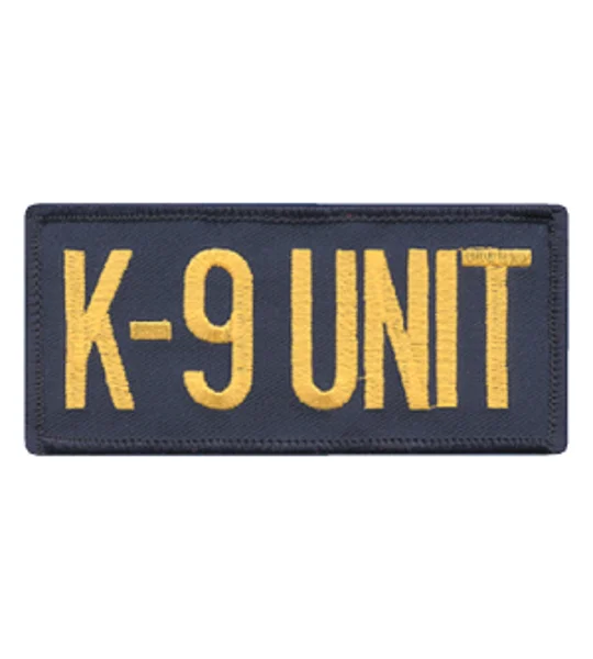 K9 Unit Dog Patch Sheriff Police 2 x 4 Gold on Midnight