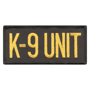 K9 Unit Dog Patch Sheriff Police 2 x 4 Gold on Black