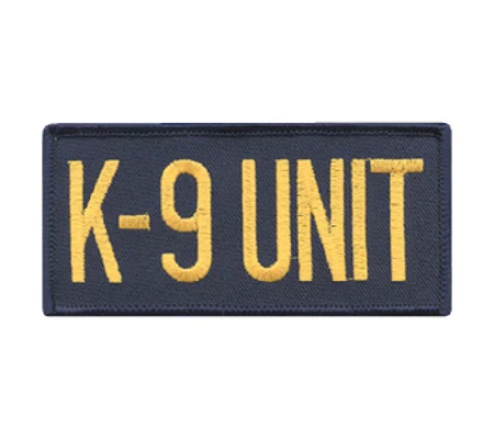 K9 Unit Dog Patch Sheriff Police 2 x 4 Gold on Navy