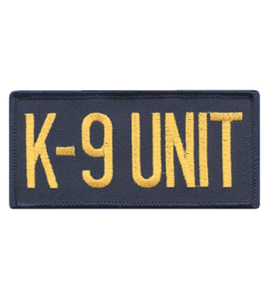 K9 Unit Dog Patch Sheriff Police 2 x 4 Gold on Navy