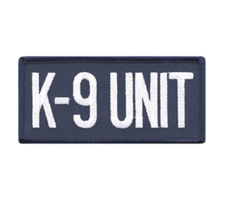 K9 Unit Dog Patch Sheriff Police 2 x 4 White on Navy