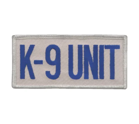 K9 Unit Dog Patch Sheriff Police 2 x 4 Royal on Gray