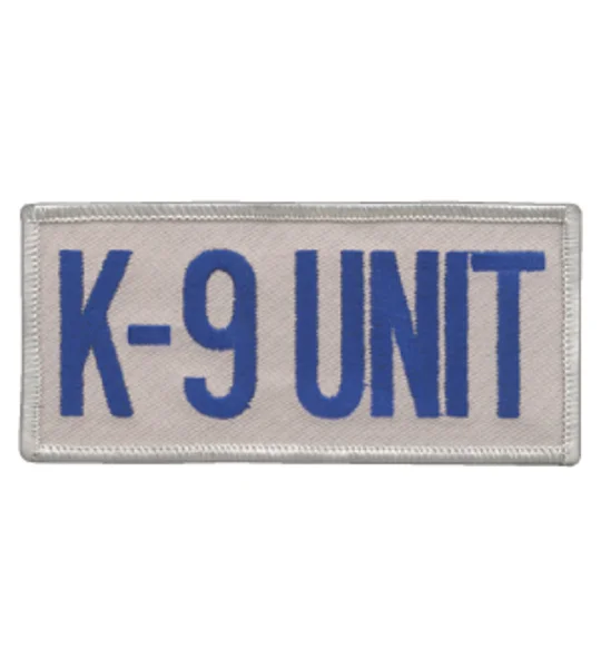 K9 Unit Dog Patch Sheriff Police 2 x 4 Royal on Gray