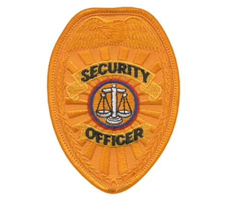 Shield Patch Badge - Security Officer Scales Gold
