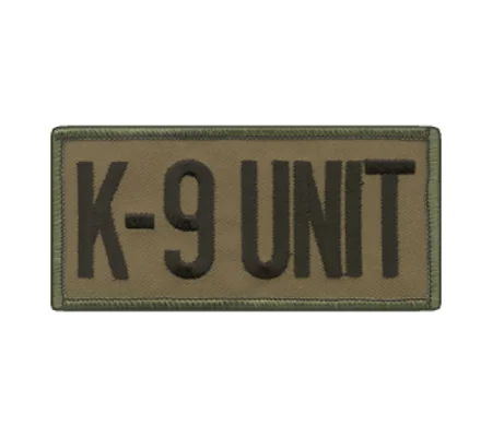 K9 Unit Dog Patch Sheriff Police Olive Drab 2 x 4