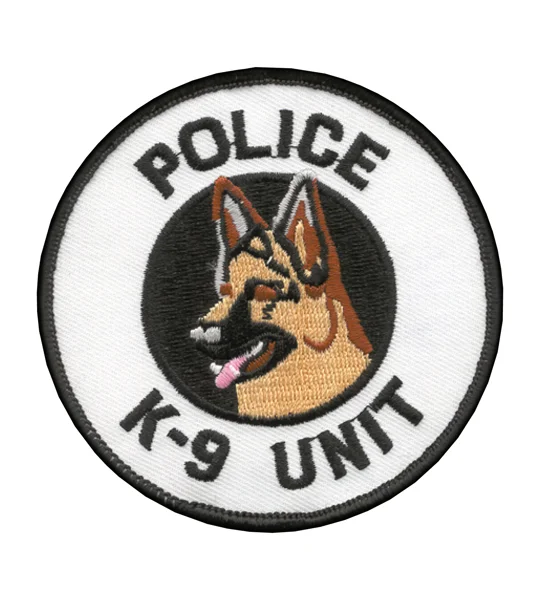 K9 Unit Dog Shoulder Patch Police White