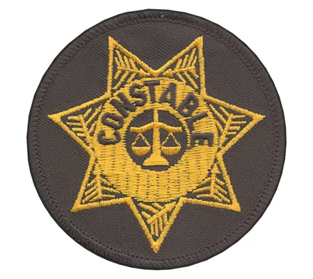 Constable Badge Patch Round Gold on Midnight