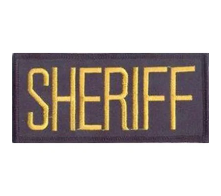 Sheriff Front Patch 2 x 4 Gold on Midnight Blue