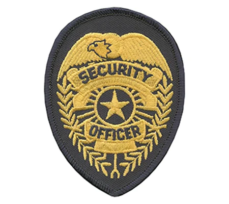 Shield Patch - Security Officer Star Center Gold - Navy