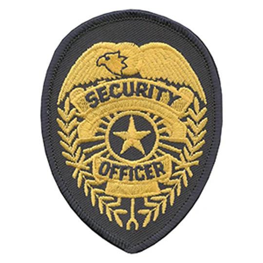 Shield Patch - Security Officer Star Center Gold - Navy