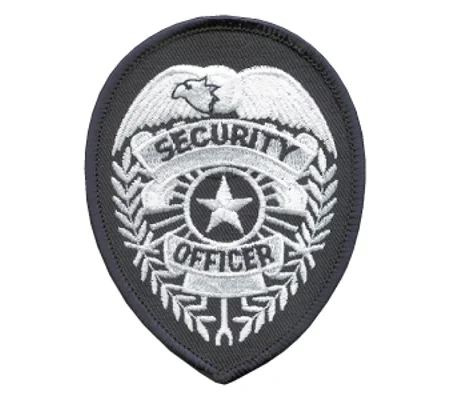 Shield Patch - Security Officer Star Center White - Navy