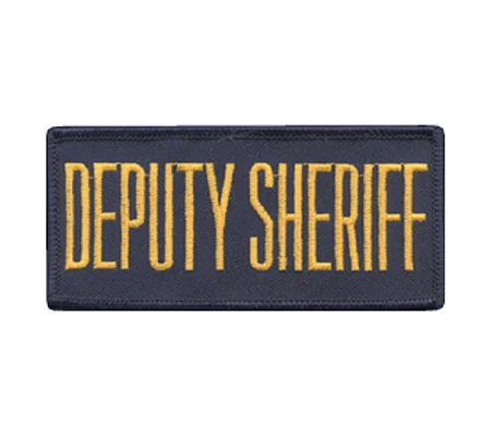 Deputy Sheriff Front Patch 2 x 4 Gold on Midnight