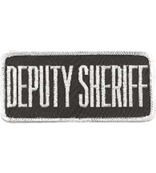Deputy Sheriff Front Patch 2 x 4 White on Midnight Blue