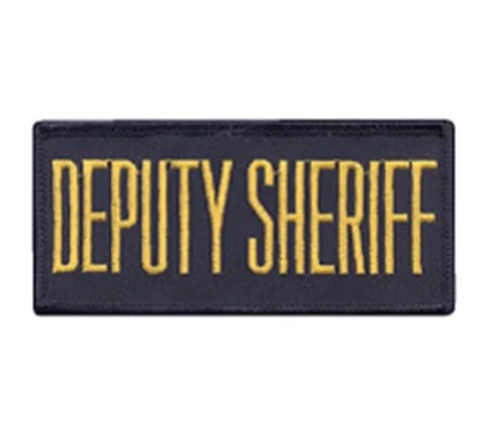 Deputy Sheriff Front Patch 2 x 4 Gold on Navy