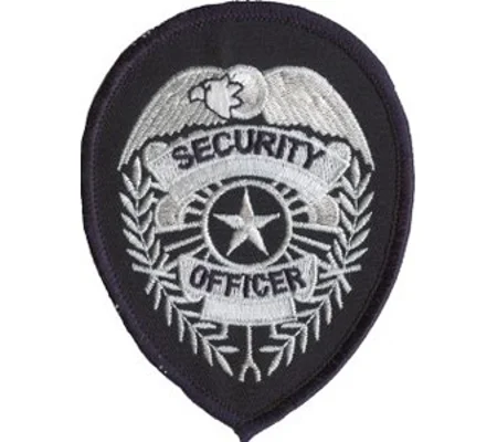 Shield Patch - Security Officer Star Center White - Midnight