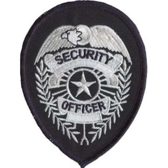Shield Patch - Security Officer Star Center White - Midnight