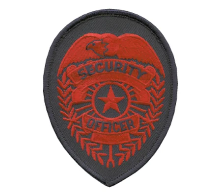Shield Patch - Security Officer Star Center Red - Navy