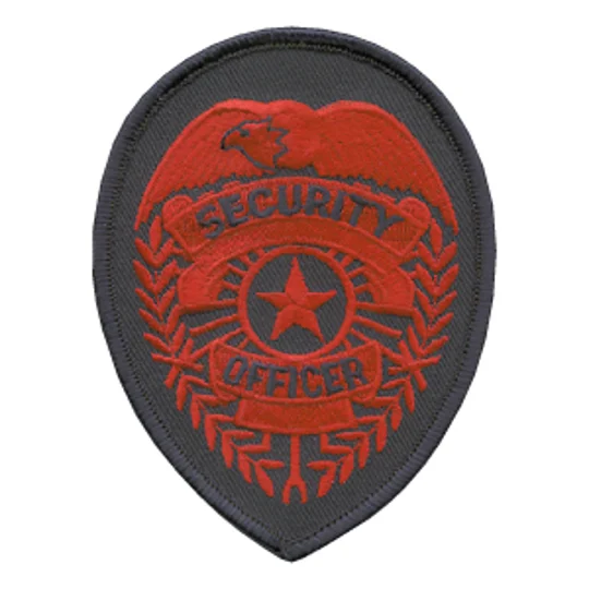 Shield Patch - Security Officer Star Center Red - Navy
