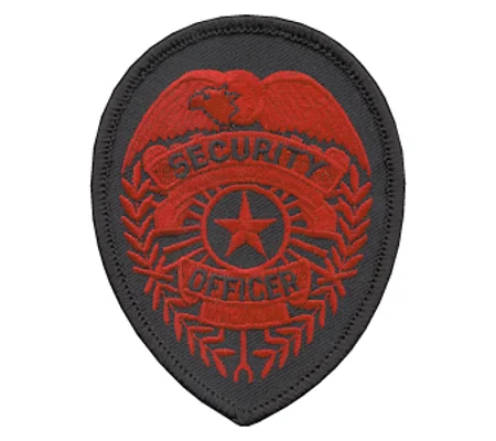 Shield Patch - Security Guard Star Center Red - Midnight