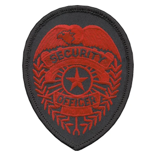 Shield Patch - Security Guard Star Center Red - Midnight