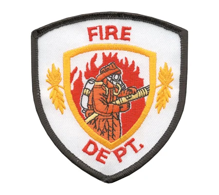 Fire Department Shoulder Patch White