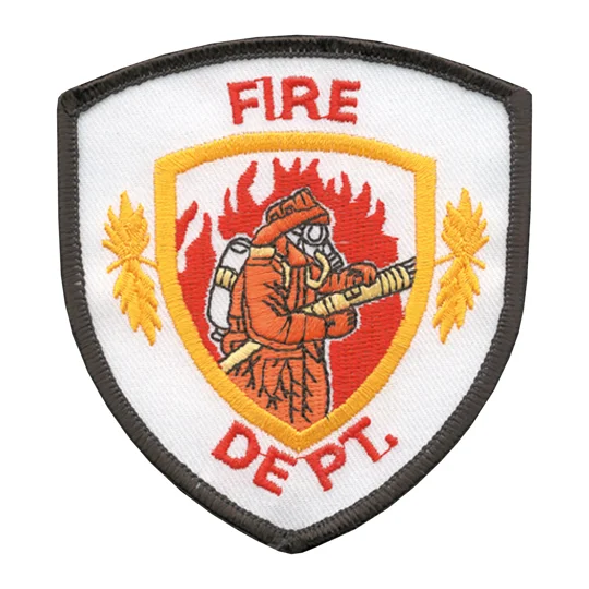 Fire Department Shoulder Patch White