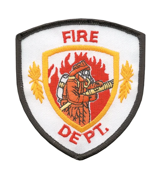 Fire Department Shoulder Patch White