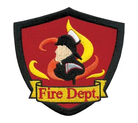 Fire Department Shoulder Patch Red